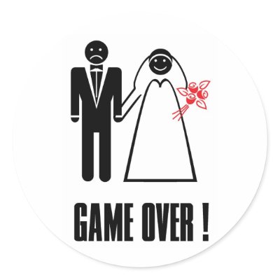 GAME OVER Wedding Sticker by aliaks