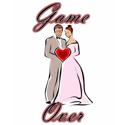 Game over wedding t-shirt. this funny wedding t-shirt is a great way to 