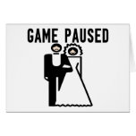 Game Paused Bride & Groom Card