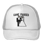 Game Paused Bride & Groom Hats