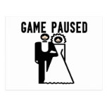Game Paused Bride & Groom Post Cards