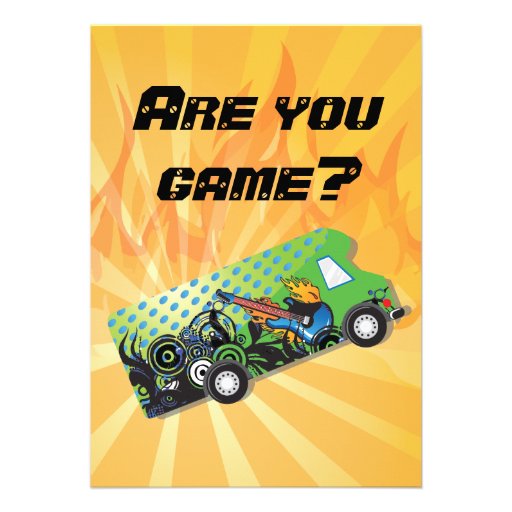Game Truck Party Invitations
