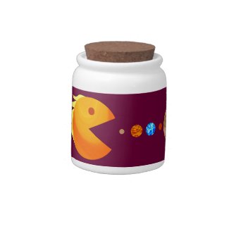 Game with planets funny Custom Candy Jar