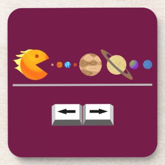 Game with planets funny Custom Cork Coaster