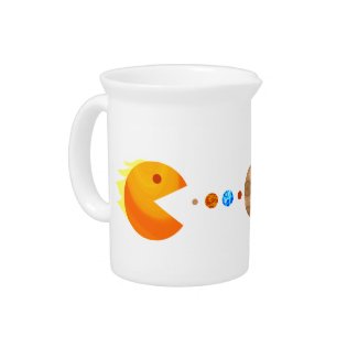 Game with planets funny Custom Pitcher