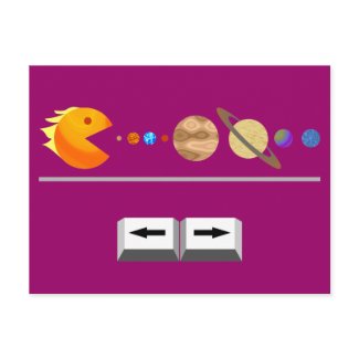 Game with planets funny Custom Postcard