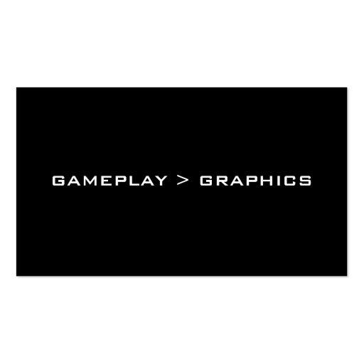 Gameplay > Graphics. Black White. Business Cards