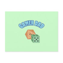 Gamer Dad - Dice postcards