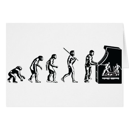 Gamer Evolution - Game Video Games Arcade Geek Greeting Card