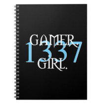 "Gamer Girl 1337" (Blue) Notebook