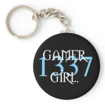 Gamer. Girl. 1337 Keychain