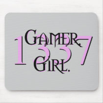 Gamer. Girl 1337 Mousepad