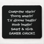 gamer girl chick rhyme mousepads
