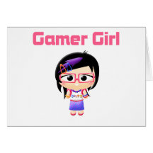 Gamer Girl Cutie Patootie Greeting Card