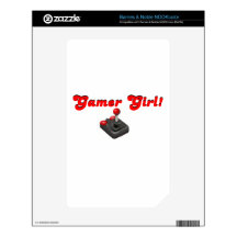 Gamer Girl Decals For NOOK Color