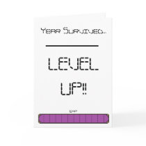 Gamer Level Up Birthday Card