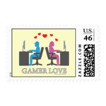 Gamer Love postage by thefrozenduck Gamer Love postage