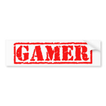 Gamer Stamp bumper stickers