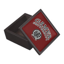 Gamer University (Black & White) Premium Keepsake Box