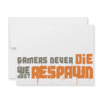 Gamers Never Die We Just Respawn invitations by mpbrownstein Gamers Never Die We Just Respawn invitations