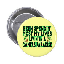 Gamers Paradise Pinback Buttons