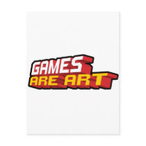 Games Are Art - Gamer Gaming Video Game postcards by CasuallyHardcore Games Are Art - Gamer Gaming Video Game postcards