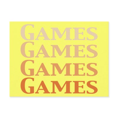Games Games Games Games Gifts Postcard by Funny_Gifts