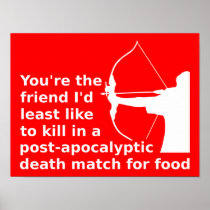 Games of Hunger Funny Poster Sign