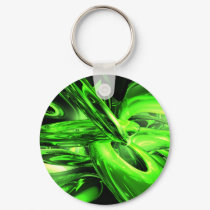 Gamma Radiation Abstract Keychain