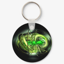 Gamma Ray Burst Abstract Keychain