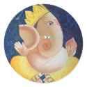 "Ganapati" - round sticker by write2chinu "Ganapati" - round sticker