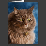 Gandalf - Silver Tabby Cat Art Greeting Cards
