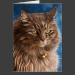 Gandalf - Silver Tabby Cat Art Greeting Cards