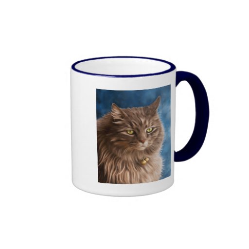 Gandalf - Silver Tabby Cat Art Coffee Mugs