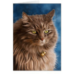 Gandalf - Silver Tabby Cat Art Greeting Card
