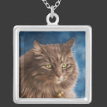 Gandalf - Silver Tabby Cat Art Pendants