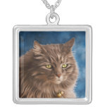 Gandalf - Silver Tabby Cat Art Pendants