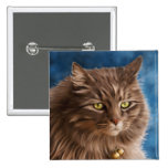 Gandalf - Silver Tabby Cat Art Pin