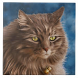 Gandalf - Silver Tabby Cat Art Ceramic Tiles