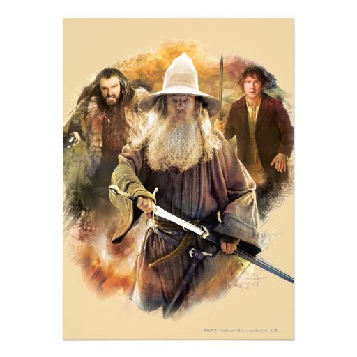 Gandalf, Thorin, Bilbo Custom Invites