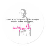 gandhi 2 round stickers