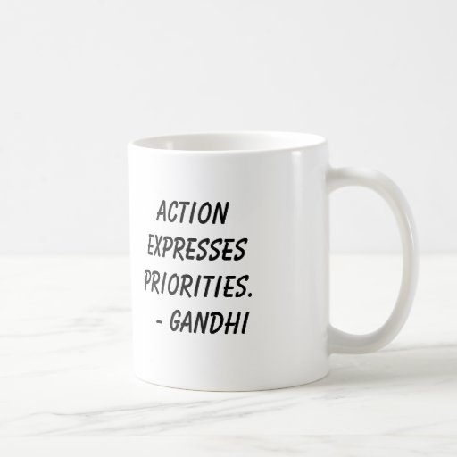 Gandhi, Actionexpressespriorities.   - Gandhi Taza