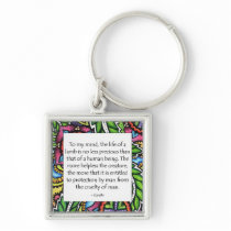 Gandhi Animal Quote Keychain