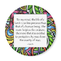 Gandhi Animal Quote Fridge Magnets