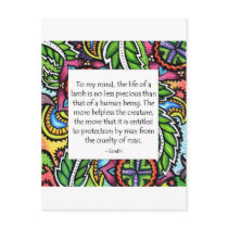 Gandhi Animal Quote Post Card