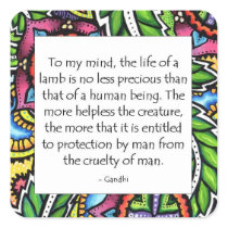 Gandhi Animal Quote Sticker