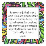 Gandhi Animal Quote Sticker