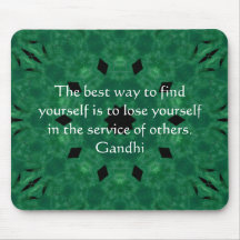 Gandhi Inspirational Quote About Self-Help Mousepads