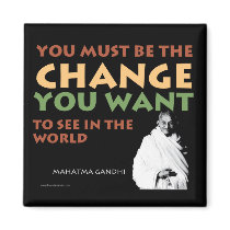 Gandhi Magnet by threesalamanders Gandhi Magnet