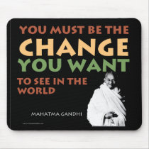 Gandhi Mousepad by threesalamanders Gandhi Mousepad